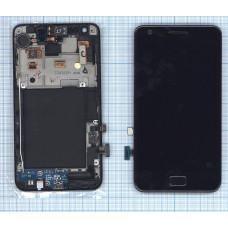 Дисплей для Samsung Galaxy S2 GT-I9100 черный с рамкой