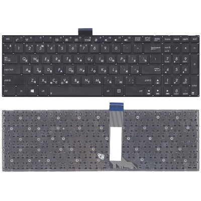 Клавиатура для ноутбука Asus X502 X502CA X502C черная (плоский Enter)