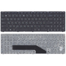 Клавиатура для ноутбука Asus K50 K60 K70 черная без рамки (плоский Enter)