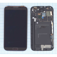 Дисплей для Samsung Galaxy Note 2 GT-N7100 коричневый с рамкой