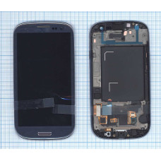 Дисплей для Samsung Galaxy S3 Duos GT-I9300I I9308I синий с рамкой