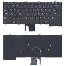Клавиатура для ноутбука Dell Latitude E7440 черная без подсветки с указателем