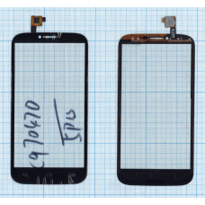 Сенсорное стекло (тачскрин) для Alcatel One Touch Pop C9 7047D черное