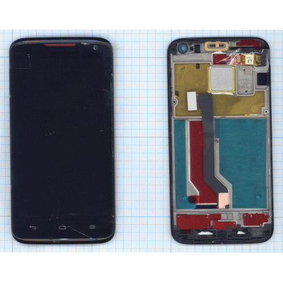 Дисплей для Huawei Ascend D1 U9500 черный с рамкой