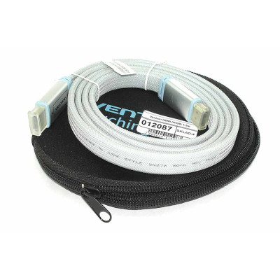 Кабель Vention HDMI (H450) 1.5m серый плоский в оплетке