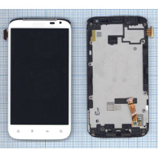 Дисплей для HTC Sensation XL X315E G21 белый с рамкой