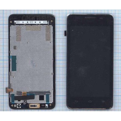 Дисплей для Huawei Ascend G510 черный с рамкой