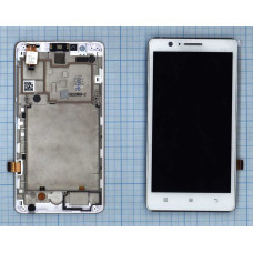 Дисплей для Lenovo A536 белый с рамкой
