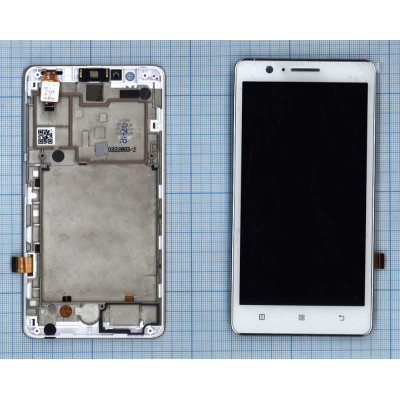 Дисплей для Lenovo A536 белый с рамкой