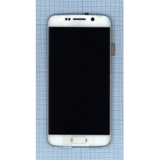 Дисплей для Samsung Galaxy S6 Edge SM-G925F белый с рамкой