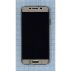 Дисплей для Samsung Galaxy S6 Edge SM-G925F золотистый с рамкой