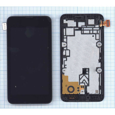 Дисплей для Nokia Lumia 530 черный с рамкой