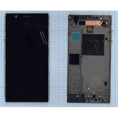 Дисплей для Lenovo K900 черный с рамкой