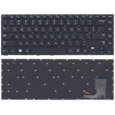 Клавиатура для ноутбука Samsung 470R4E черная с подсветкой