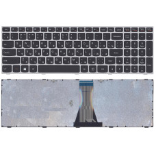 Клавиатура для ноутбука Lenovo IdeaPad G50-70 G50-30 черная с серой рамкой