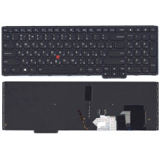 Клавиатура для ноутбука Lenovo Thinkpad S5 Yoga 15 черная с подсветкой