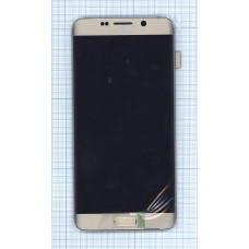 Дисплей для Samsung Galaxy S6 Edge+ SM-G928F золотой с рамкой