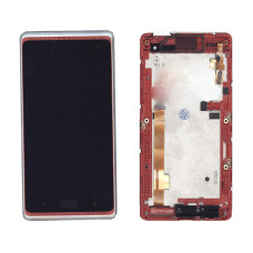 Дисплей для HTC Desire 600 Dual черный с белой рамкой