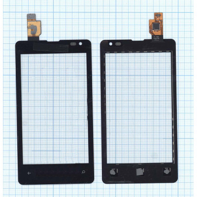 Сенсорное стекло (тачскрин) для Microsoft Lumia 435 черный