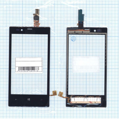 Сенсорное стекло (тачскрин) для Nokia Lumia 720 черное