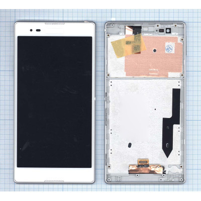 Дисплей для Sony Xperia T2 Ultra белый с рамкой