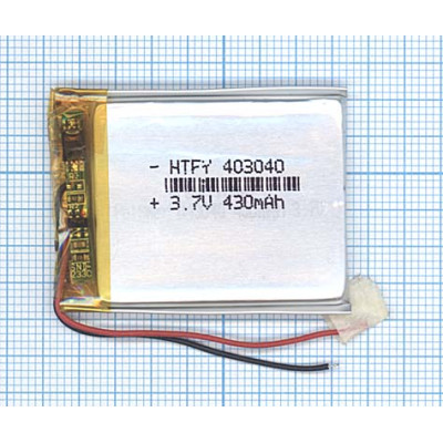 Аккумулятор Li-Pol (батарея) 4*30*40мм 2pin 3.7V/430mAh