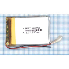 Аккумулятор Li-Pol (батарея) 4*35*50мм 2pin 3.7V/750mAh
