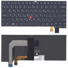 Клавиатура для ноутбука Lenovo Thinkpad T460P черная с подсветкой