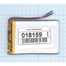 Аккумулятор Li-Pol (батарея) 4*45*60мм 2pin 3.7V/1000mAh