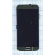 Дисплей для Samsung Galaxy S6 Edge SM-G925F зеленый с рамкой