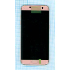 Дисплей для Samsung Galaxy S7 Edge SM-G935FD розовое золото с рамкой