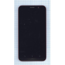 Дисплей для Asus ZenFone 2 ZE551ML черный с красной рамкой
