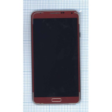 Дисплей для Samsung Galaxy Note 3 SM-N900 красный с рамкой