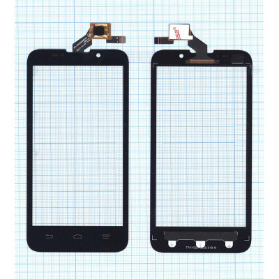 Сенсорное стекло (тачскрин) для ZTE Majesty Z796C черное