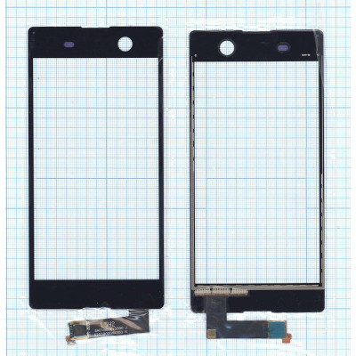 Сенсорное стекло (тачскрин) для Sony Xperia M5 черное