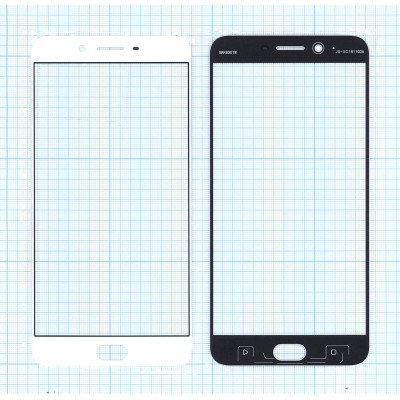 Cтекло для Oppo R9s Plus белое