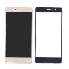 Стекло для Huawei P9 золотое