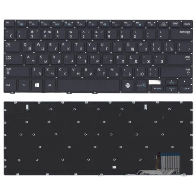 Клавиатура для ноутбука Samsung NP730U3E NP740U3E черная с подсветкой