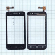 Сенсорное стекло (тачскрин) для Alcatel OneTouch Pixi 4 4034D черное
