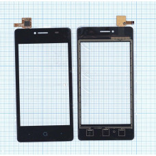 Сенсорное стекло (тачскрин) для ZTE Blade AF5 черное
