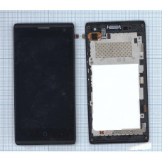 Дисплей для ZTE V830 (Blade G Lux) черный с рамкой