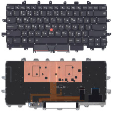 Клавиатура для ноутбука Lenovo ThinkPad X1 Carbon Gen 4 2016 черная без рамки с подсветкой