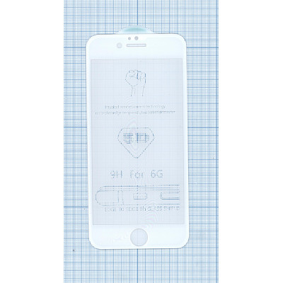 Защитное стекло 5D для Apple iPhone 6/6S белое