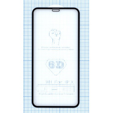 Защитное стекло 4D для Apple iPhone X черное