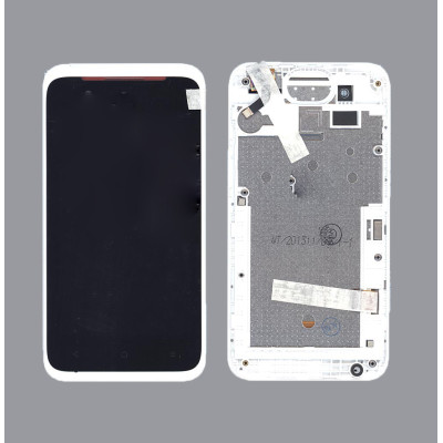 Дисплей для HTC Desire 210 черный с белой рамкой