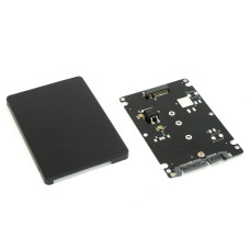 Бокс для SSD диска M2 с выходом SATA пластиковый, черный