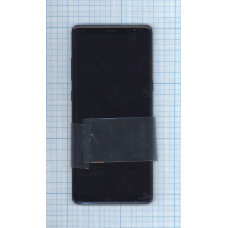 Дисплей для Samsung Galaxy Note 8 SM-N950F/DS черный с синей рамкой