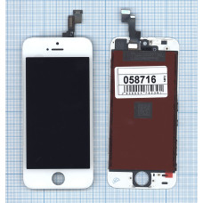Дисплей (модуль) для Apple iPhone 5S, iPhone SE в сборе с тачскрином (Foxconn) белый