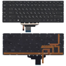 Клавиатура для ноутбука HP Omen 15-5000 черная без рамки с подсветкой (горизонтальный Enter)