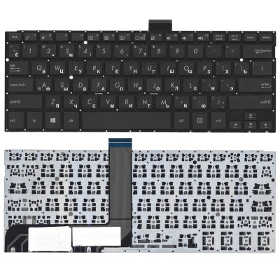 Клавиатура для ноутбука Asus TP300, TP300L черная без рамки